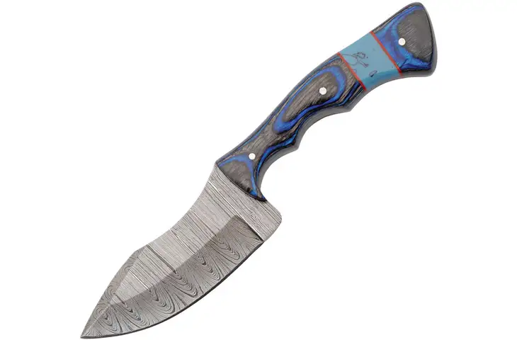 Damascus Blue Sky Fixed Blade DM-1406